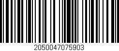 Código de barras (EAN, GTIN, SKU, ISBN): '2050047075903'