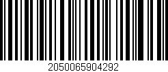 Código de barras (EAN, GTIN, SKU, ISBN): '2050065904292'