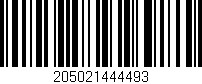 Código de barras (EAN, GTIN, SKU, ISBN): '205021444493'