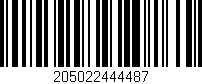 Código de barras (EAN, GTIN, SKU, ISBN): '205022444487'