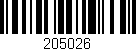 Código de barras (EAN, GTIN, SKU, ISBN): '205026'