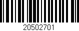 Código de barras (EAN, GTIN, SKU, ISBN): '20502701'