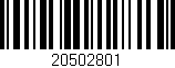 Código de barras (EAN, GTIN, SKU, ISBN): '20502801'