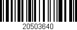 Código de barras (EAN, GTIN, SKU, ISBN): '20503640'