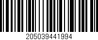 Código de barras (EAN, GTIN, SKU, ISBN): '205039441994'