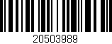 Código de barras (EAN, GTIN, SKU, ISBN): '20503989'
