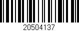 Código de barras (EAN, GTIN, SKU, ISBN): '20504137'