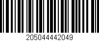 Código de barras (EAN, GTIN, SKU, ISBN): '205044442049'