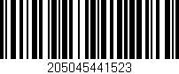 Código de barras (EAN, GTIN, SKU, ISBN): '205045441523'