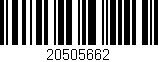 Código de barras (EAN, GTIN, SKU, ISBN): '20505662'