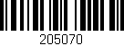 Código de barras (EAN, GTIN, SKU, ISBN): '205070'
