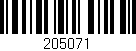 Código de barras (EAN, GTIN, SKU, ISBN): '205071'