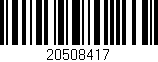 Código de barras (EAN, GTIN, SKU, ISBN): '20508417'