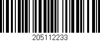 Código de barras (EAN, GTIN, SKU, ISBN): '205112233'