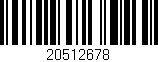 Código de barras (EAN, GTIN, SKU, ISBN): '20512678'