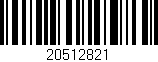 Código de barras (EAN, GTIN, SKU, ISBN): '20512821'