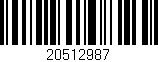Código de barras (EAN, GTIN, SKU, ISBN): '20512987'