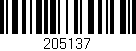 Código de barras (EAN, GTIN, SKU, ISBN): '205137'