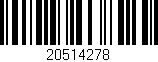 Código de barras (EAN, GTIN, SKU, ISBN): '20514278'