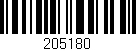 Código de barras (EAN, GTIN, SKU, ISBN): '205180'