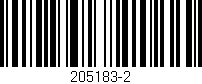 Código de barras (EAN, GTIN, SKU, ISBN): '205183-2'