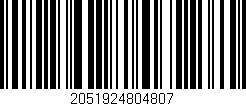Código de barras (EAN, GTIN, SKU, ISBN): '2051924804807'