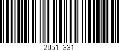 Código de barras (EAN, GTIN, SKU, ISBN): '2051/331'