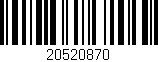 Código de barras (EAN, GTIN, SKU, ISBN): '20520870'