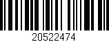 Código de barras (EAN, GTIN, SKU, ISBN): '20522474'