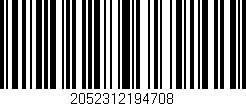 Código de barras (EAN, GTIN, SKU, ISBN): '2052312194708'