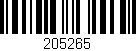 Código de barras (EAN, GTIN, SKU, ISBN): '205265'