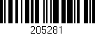 Código de barras (EAN, GTIN, SKU, ISBN): '205281'