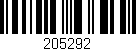 Código de barras (EAN, GTIN, SKU, ISBN): '205292'