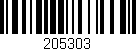 Código de barras (EAN, GTIN, SKU, ISBN): '205303'