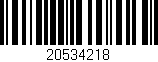 Código de barras (EAN, GTIN, SKU, ISBN): '20534218'
