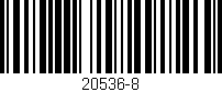 Código de barras (EAN, GTIN, SKU, ISBN): '20536-8'