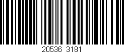 Código de barras (EAN, GTIN, SKU, ISBN): '20536/3181'
