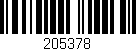 Código de barras (EAN, GTIN, SKU, ISBN): '205378'