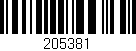 Código de barras (EAN, GTIN, SKU, ISBN): '205381'