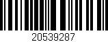 Código de barras (EAN, GTIN, SKU, ISBN): '20539287'