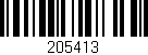 Código de barras (EAN, GTIN, SKU, ISBN): '205413'