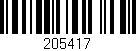 Código de barras (EAN, GTIN, SKU, ISBN): '205417'