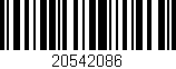 Código de barras (EAN, GTIN, SKU, ISBN): '20542086'