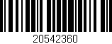 Código de barras (EAN, GTIN, SKU, ISBN): '20542360'
