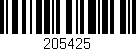 Código de barras (EAN, GTIN, SKU, ISBN): '205425'