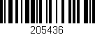 Código de barras (EAN, GTIN, SKU, ISBN): '205436'