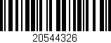 Código de barras (EAN, GTIN, SKU, ISBN): '20544326'