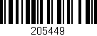 Código de barras (EAN, GTIN, SKU, ISBN): '205449'