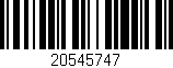 Código de barras (EAN, GTIN, SKU, ISBN): '20545747'