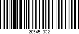 Código de barras (EAN, GTIN, SKU, ISBN): '20545/632'